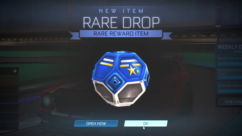 Rare Item Reward Drop in Rocket League