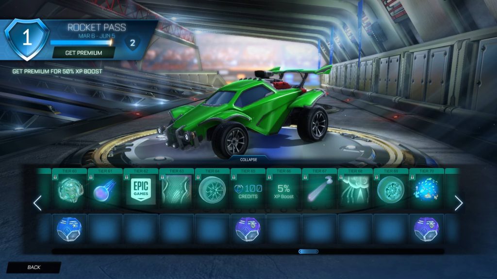 Players can get reward drops from free tiers of Rocket Pass