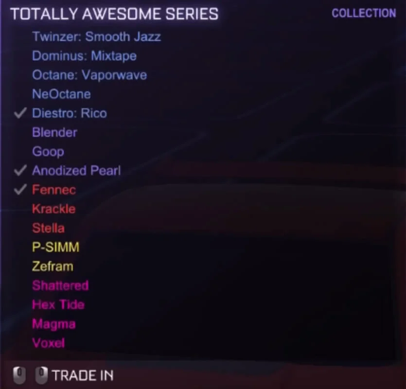 List of Items from the Totally Awesome Series in Rocket League